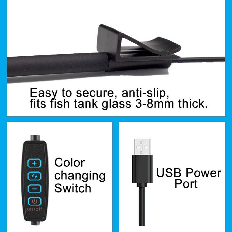 USB Aquarium LED Lamp Fish Tan - Planted Aquarium Pendant Light recension och pris