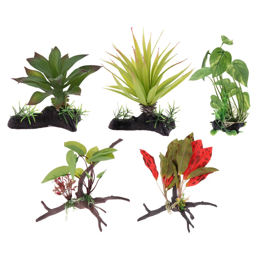 Reptile Terrarium Plant Artifi - Planted Aquarium Jungle recension och pris