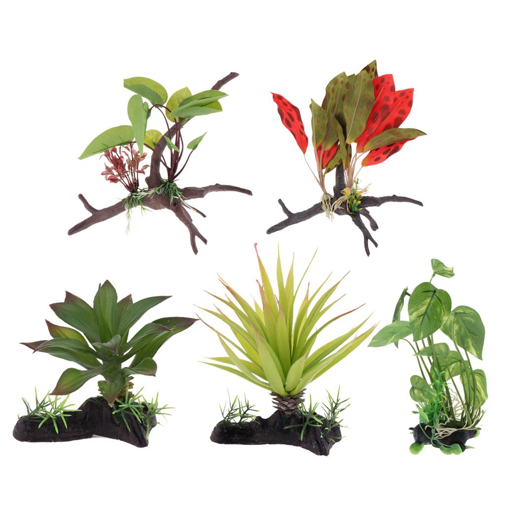 Reptile Terrarium Plant Artifi - Planted Aquarium Jungle recension och pris