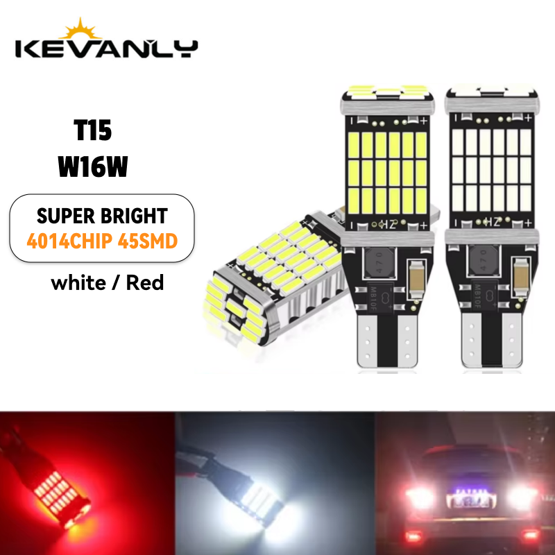 2pcs T15 Reverse Light W16W Le - Ludwigia Super Red recension och pris
