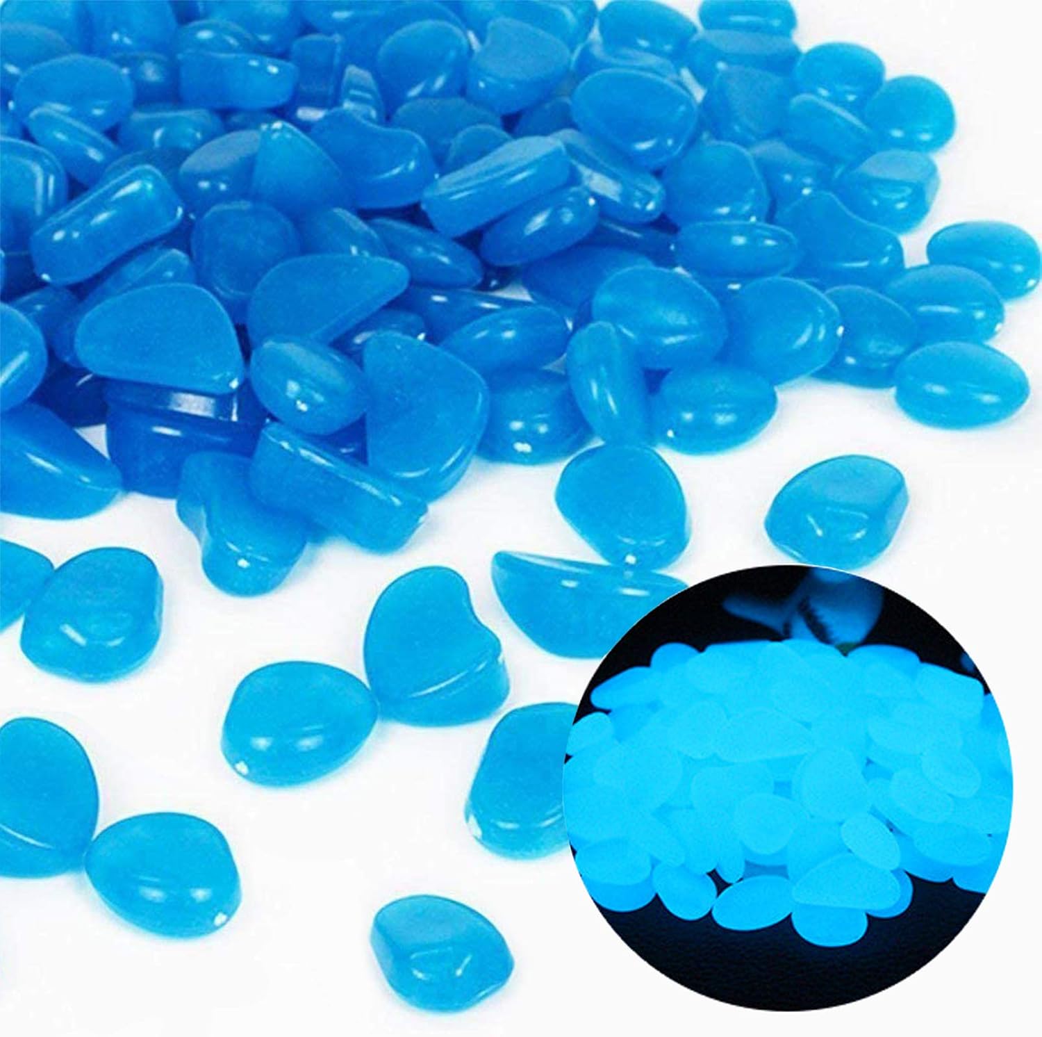 Fish Tank Rocks Glow Blue Pebb - Aquarium Plant Growth recension och pris