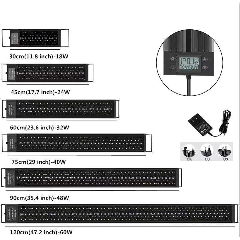 LED Aquarium Light 45cm 24W wi - Planted Aquarium Hours recension och pris